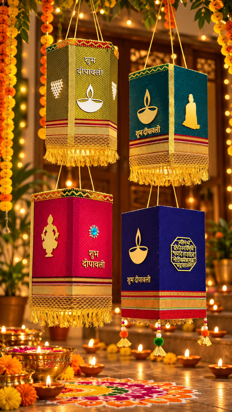 Back of Elegant Festive Lantern